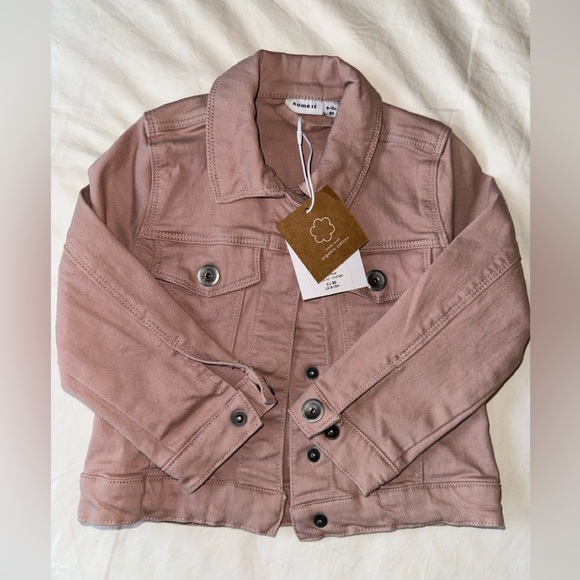 name it pink denim jean jacket size 9-12 m - Picture 1 of 3